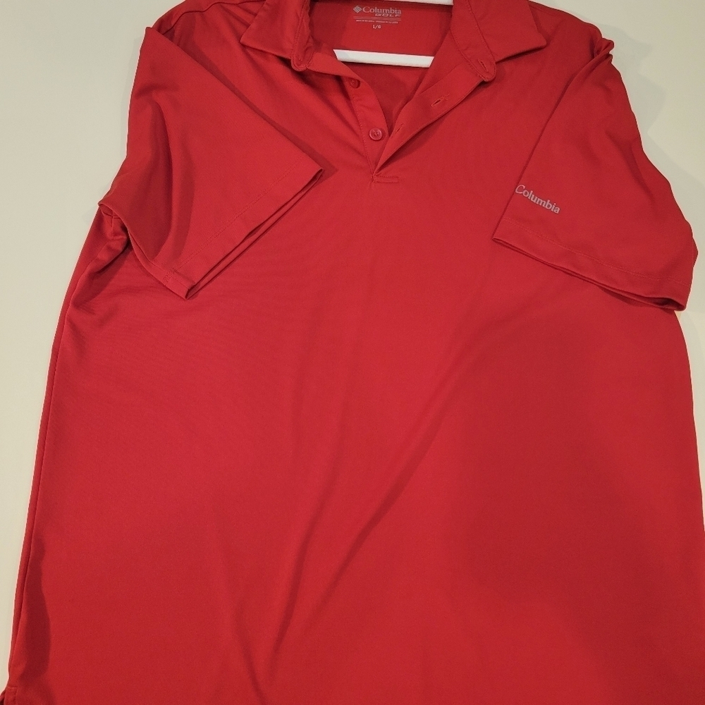 Columbia Men's Red Polo Shirt - Picture 2 of 5